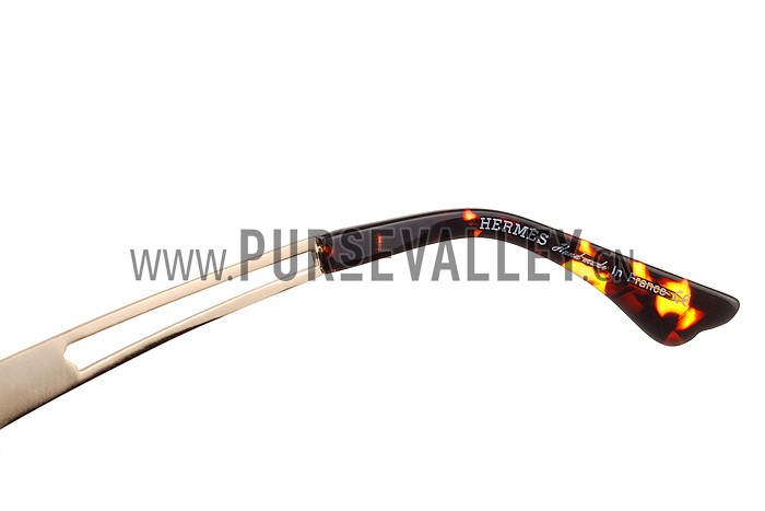 Hermes Studded Carriage Detail Tortoise Frame Sunglasses 308094