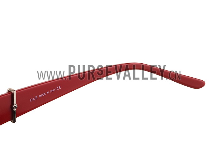 Dolce And Gabbana Red With Silver Roses Sunglasses 308027