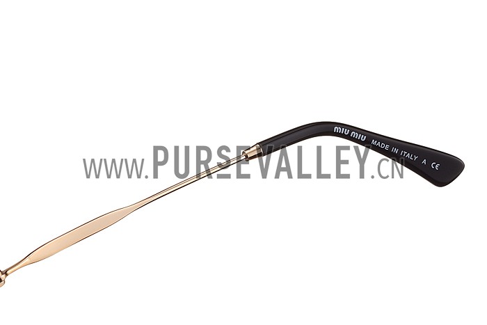 Miu Miu Cut Off Cat-Eye Black Sunglasses 308035