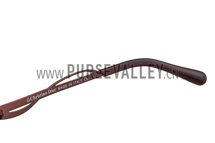 Christian Dior Demoiselle Gold Frame Brown Lenses Sunglasses 308118