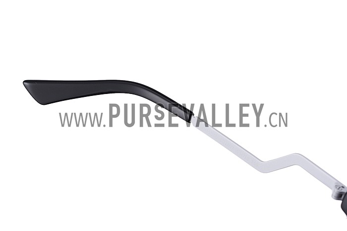 Dior Zig-Zag White Rims Sunglasses 307872