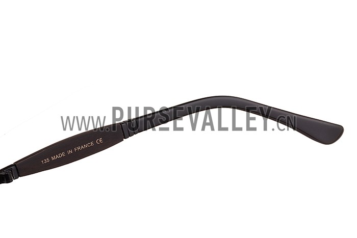 Cartier Aviator Black Frame Grey Lenses Sunglasses 308124