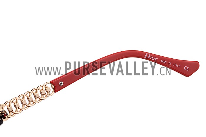 Christian Dior Brillance Red Frame Sunglasses 308066