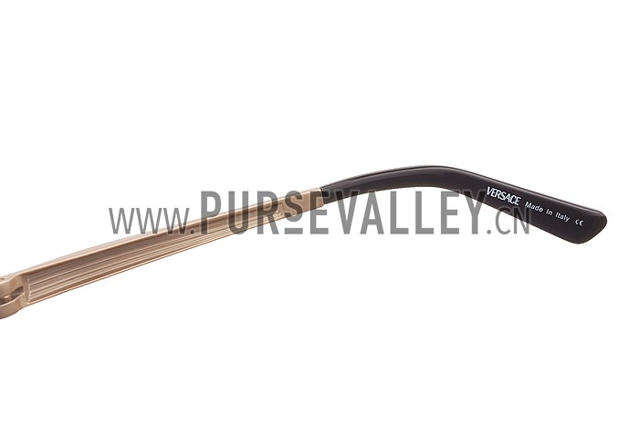 Versace Medusa Aviator Light Grey Lenses Gold Temples Sunglasses 308246