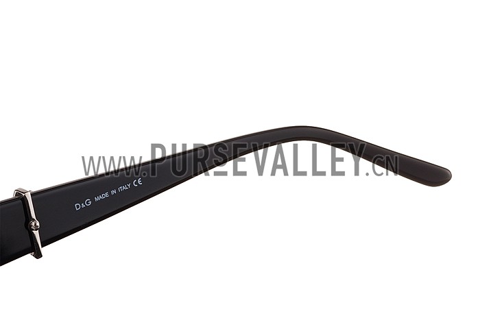 Dolce and Gabbana Black With Silver Roses Sunglasses 308025