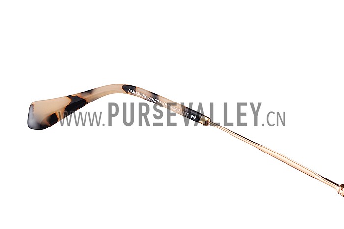 Miu Miu Noir Light Grey Full Circle Round Frames Sunglasses 307886