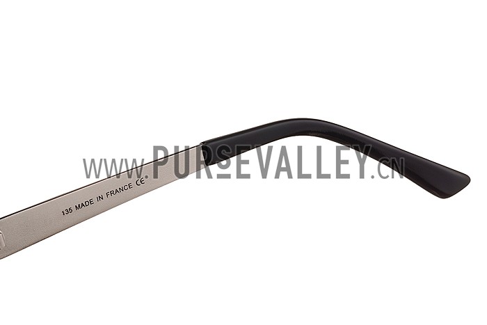 Cartier Panthere Aviator Silver Frame Grey Lenses Sunglasses 308129