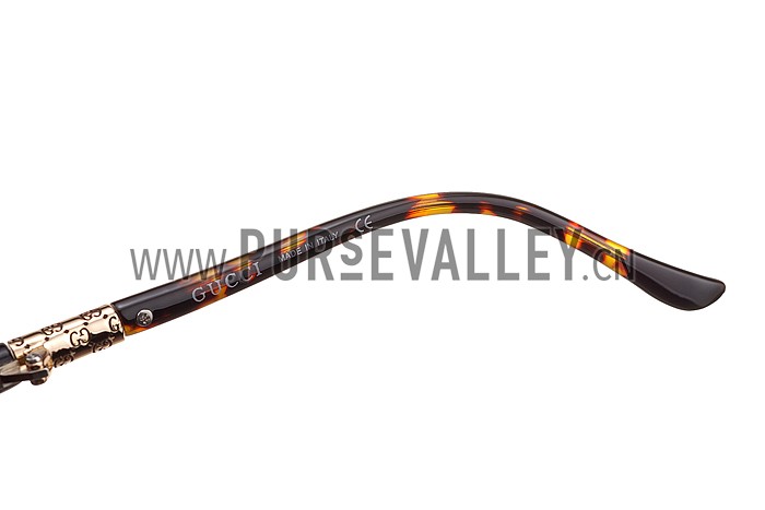 Gucci Guccissima Pattern Tortoiseshell Frame Sunglasses 308084