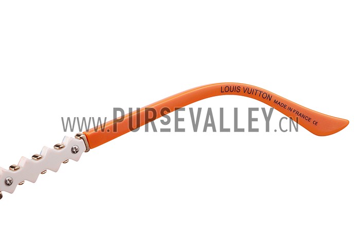 Louis Vuitton Petal Motif Orange Frame Sunglasses 308116