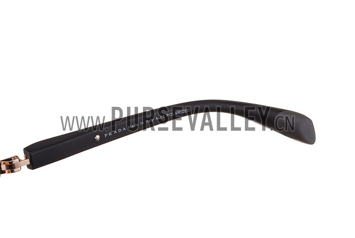 Prada Sporty Linea Rossa Gold Frame Grey Lenses Sunglasses 308156