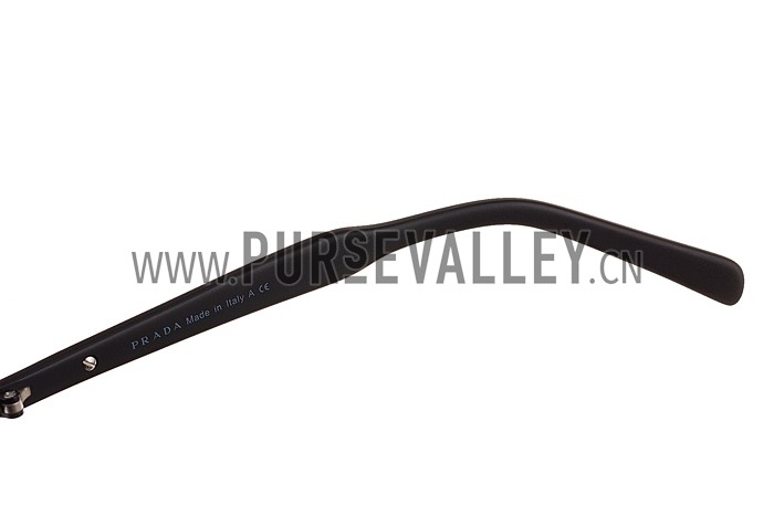 Prada Aviator Black Frame Grey Lenses Sunglasses 308148