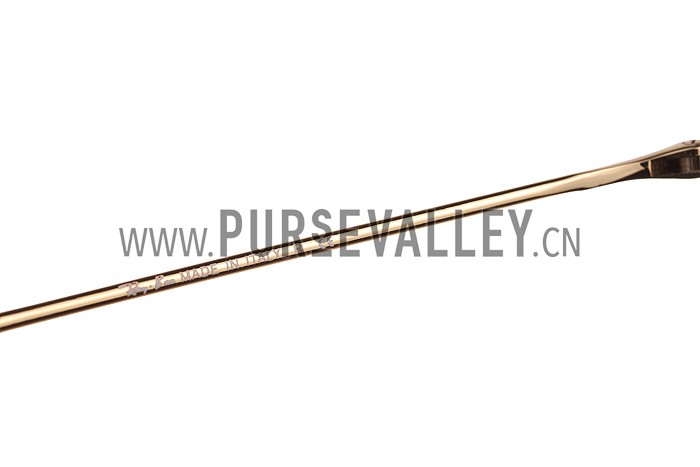 Ray Ban Round Gold Metal Frame Brown Lenses Sunglasses 308158