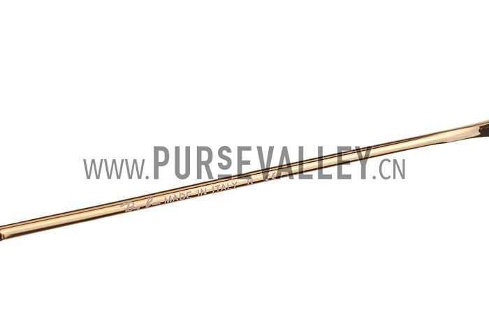 Ray Ban Round Gold Metal Frame Copper Flash Lenses Sunglasses 308159