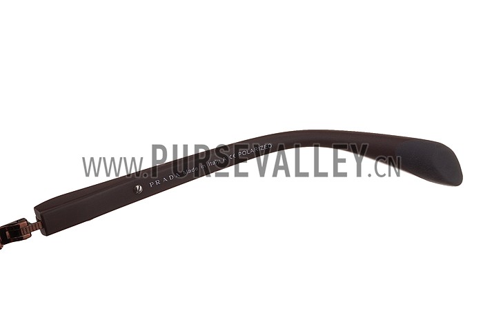 Prada Sporty Linea Rossa Brown Frame Brown Lenses Sunglasses 308155