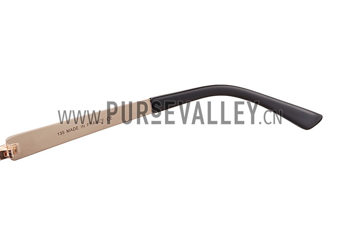 Cartier Wild Panthere Detail Gold Frame Gold Temples Sunglasses 308190