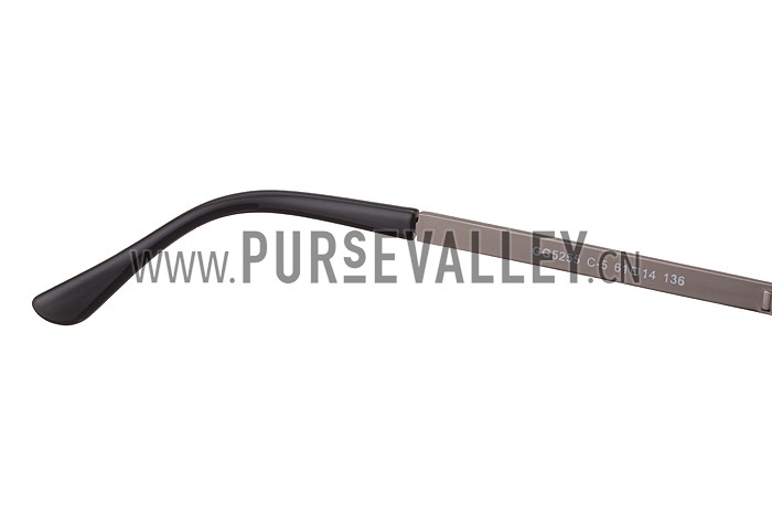 Gucci Aviator Wrap Silver Frame Grey Lens Sunglasses 308211