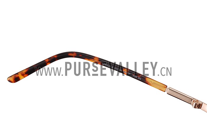 Prada Aviator Gold Frame Tortoiseshell Temples Sunglasses 308229