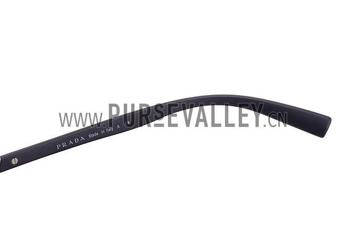 Prada Square Linea Rossa Logo Silver Frame Sunglasses 308221