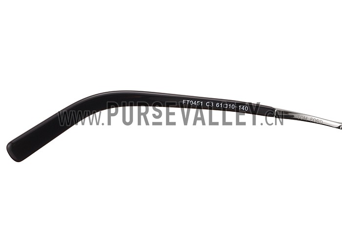 Tom Ford Eva Pilot Silver Frame Light Blue Lenses Sunglasses 308243