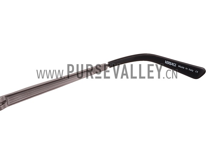 Versace Medusa Aviator Light Grey Lenses Grey Temples Sunglasses 308247