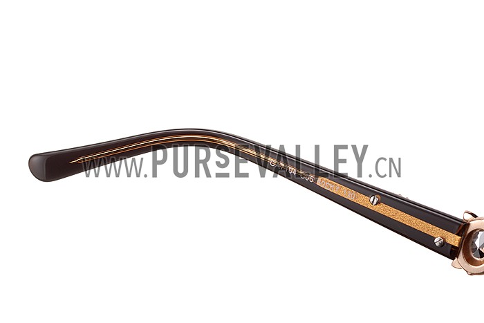 Cartier Decor Panthere Brown Frame Sunglasses 308073