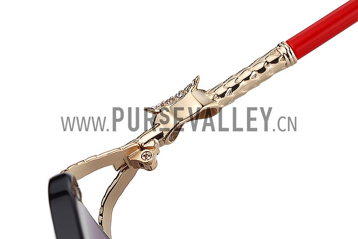 Cartier Owl Motif Red Sunglasses 307791