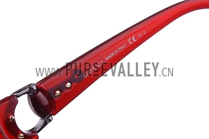 Gucci Modern Shape Red Sunglasses 307814