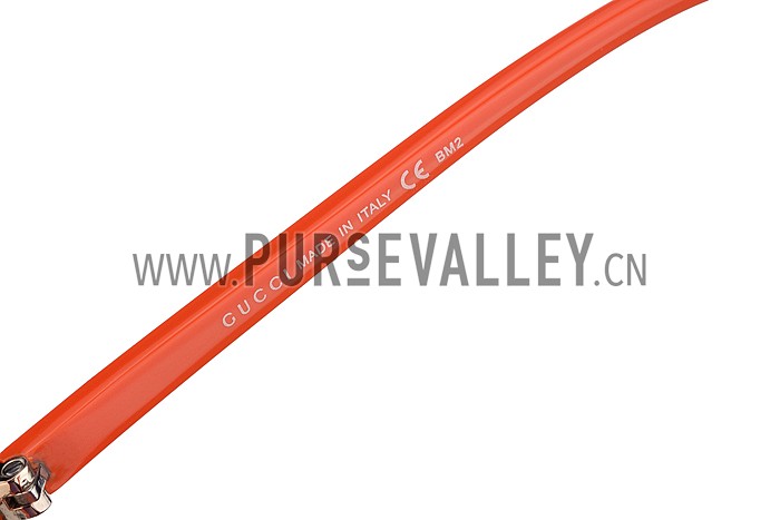 Gucci Aviator With Gucci Logo Orange Sunglasses 307825