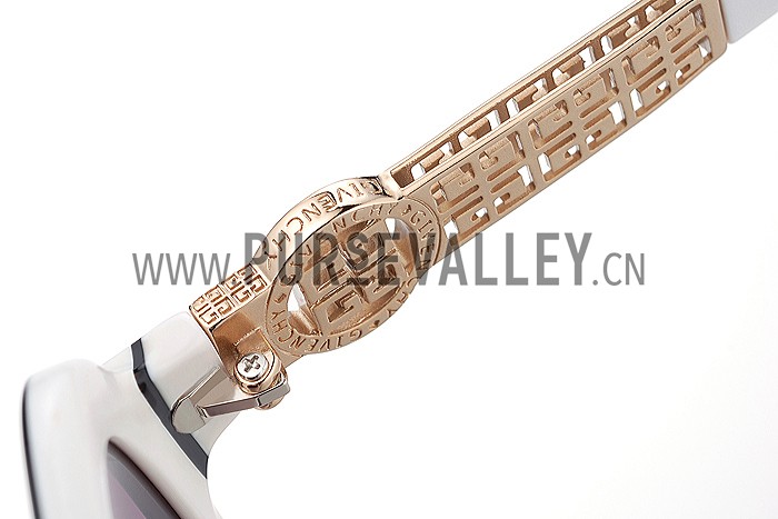 Givenchy Square Diamond Logo White Sunglasses 307829