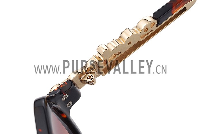 Hermes Carriage Motif Havana Sunglasses 307832