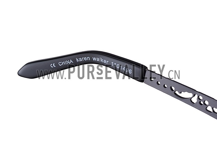 Karen Walker Fantastique Matte Black Purple Lens Sunglasses 307758