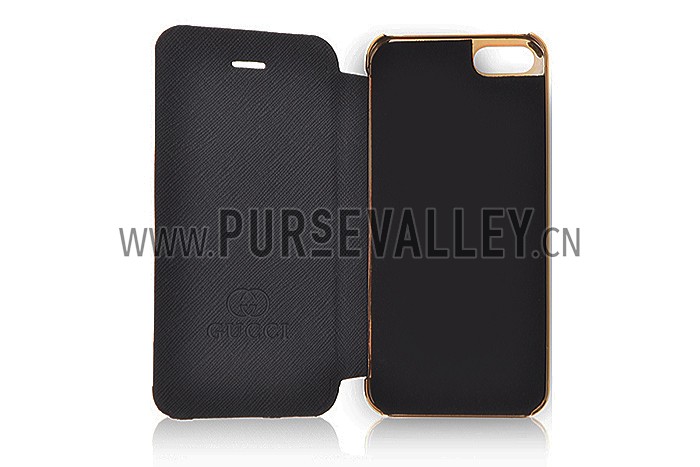 Gucci Black Wallet Case for iPhone 5 607718