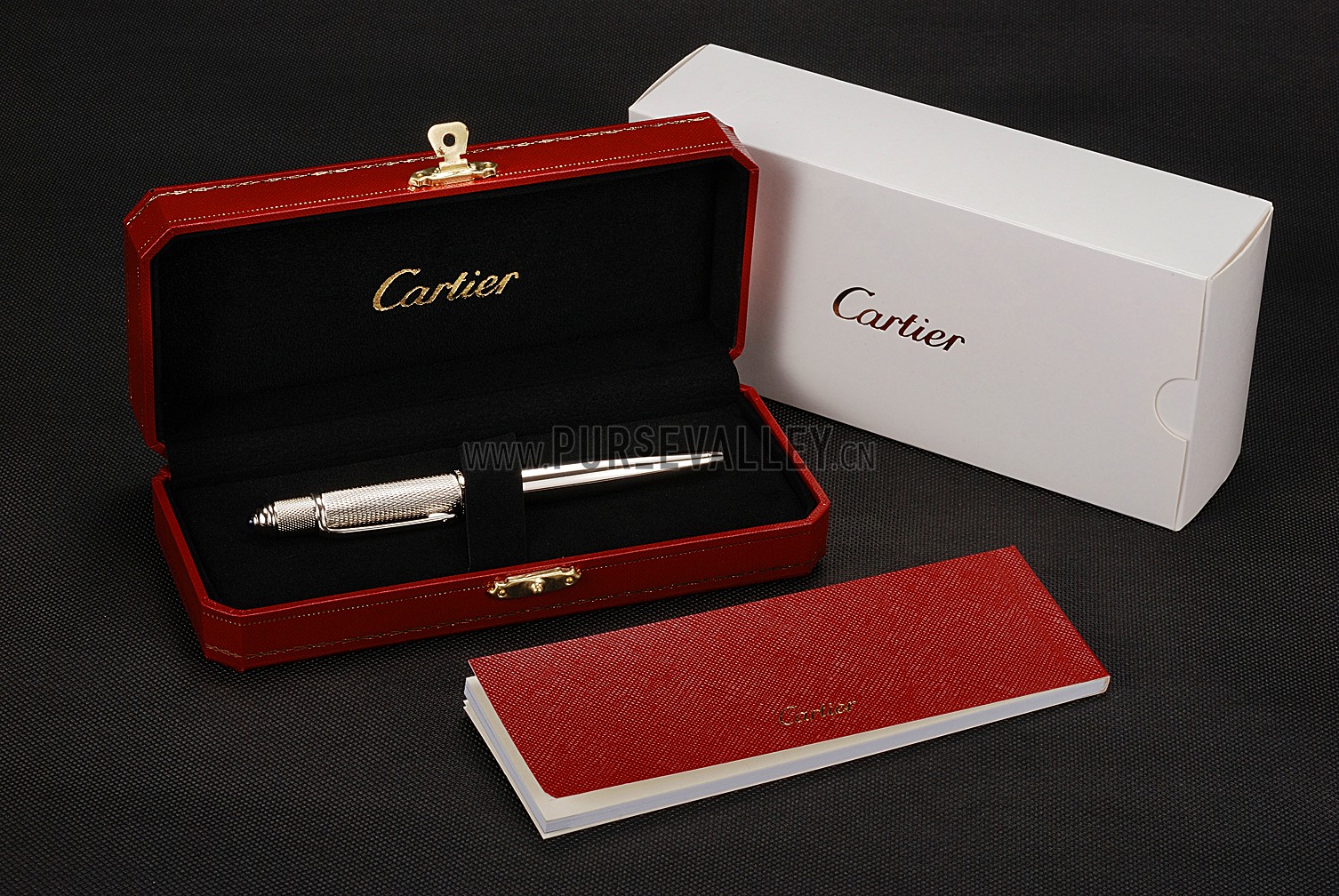 Cartier Silver Patterned Upper Body Silver Ballpoint Pen 622767