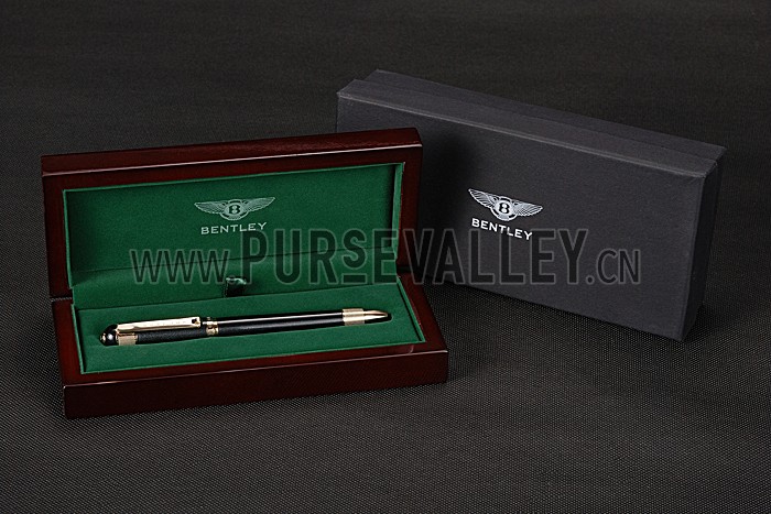 Bentley Gold Rimmed Black Ballpoint Pen 622790