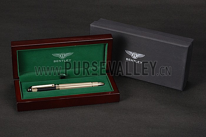 Bentley Gold Rimmed Gold Lower Body Black Ballpoint Pen 622793