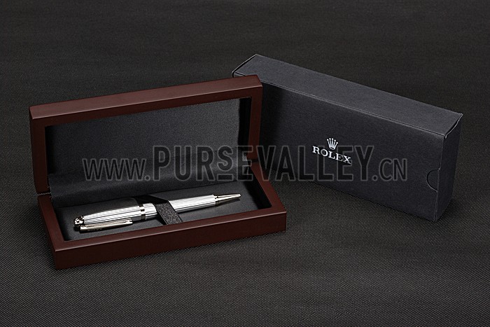 Rolex Silver Rimmed Silver Ballpoint Pen 622804