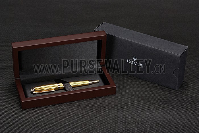 Rolex Rose Gold Rimmed Gold Ballpoint Pen 622805