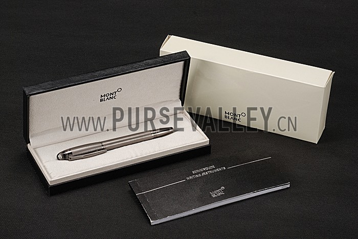 MontBlanc Starwalker Horizontally Grooved Light Brown Grey Ballpoint Pen With Cap 622808