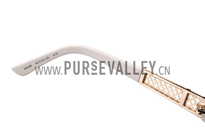 Louis Vuitton Obsession White Frame Sunglasses 308109