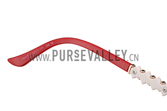 Louis Vuitton Petal Motif Green Frame Sunglasses 308113