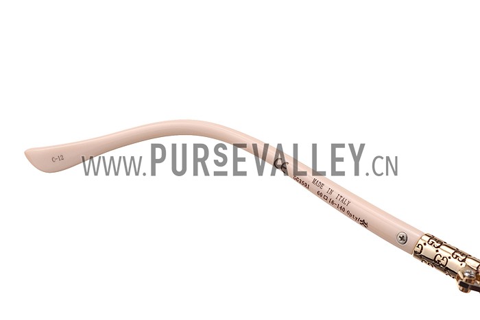 Gucci Guccissima Pattern Beige Frame Sunglasses 308082