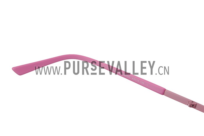 Gucci Aviator Gucci Logo On Lens Pink Frame Sunglasses 307889