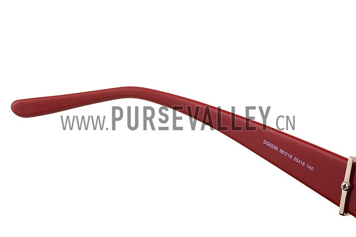 Dolce And Gabbana Red With Silver Roses Sunglasses 308027