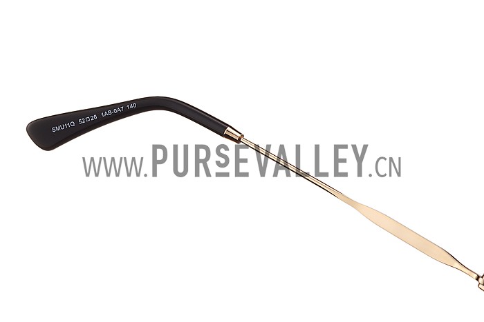 Miu Miu Cut Off Cat-Eye Black Sunglasses 308035