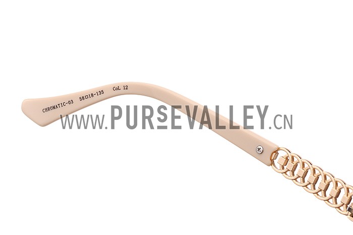 Christian Dior Brillance Beige Frame Sunglasses 308063