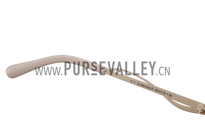 Christian Dior Demoiselle White Frame Brown Lenses Sunglasses 308120