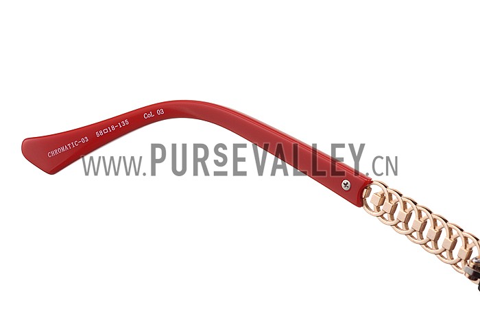 Christian Dior Brillance Red Frame Sunglasses 308066