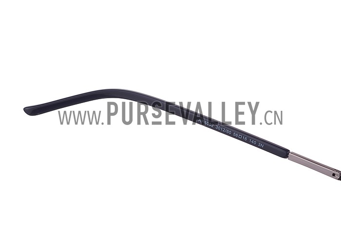 Giorgio Armani Aviator Black Lens Sunglasses 307875