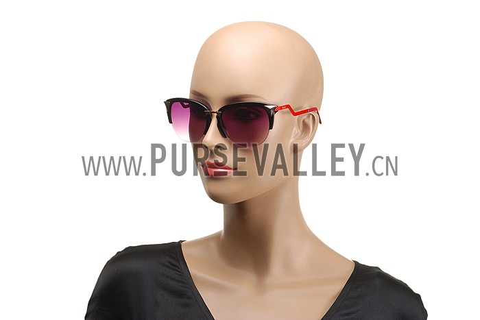 Dior Zig-Zag Red Rims Sunglasses 307871