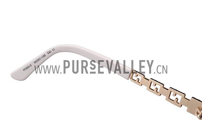 Fendi Oprah Classic White Frame Sunglasses 308080